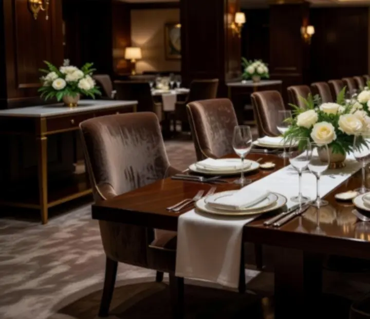 Salón privado preparado para un evento gastronómico exclusivo en Mesaymazo